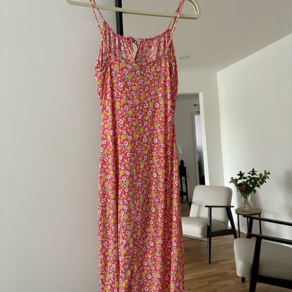 VINTAGE Floral Pink Sundress -SIZE S/M - Picture 5 of 8